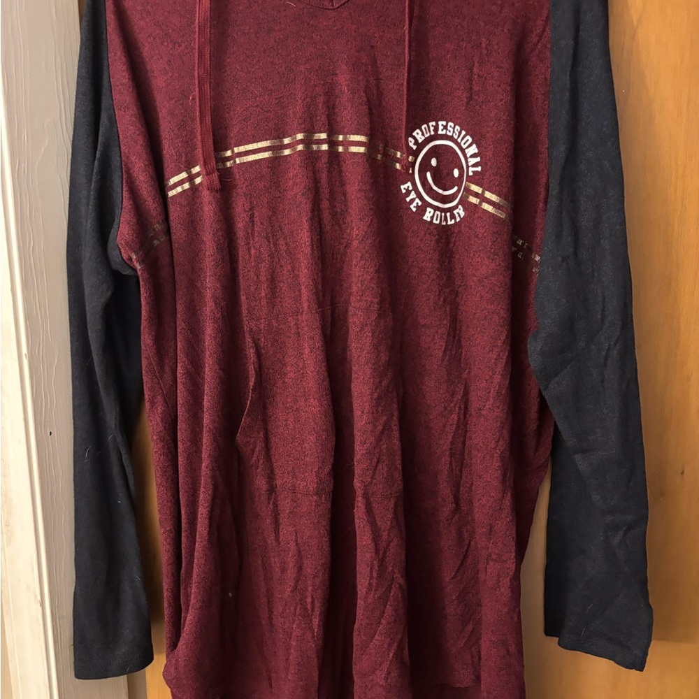 Unisex long hooded top